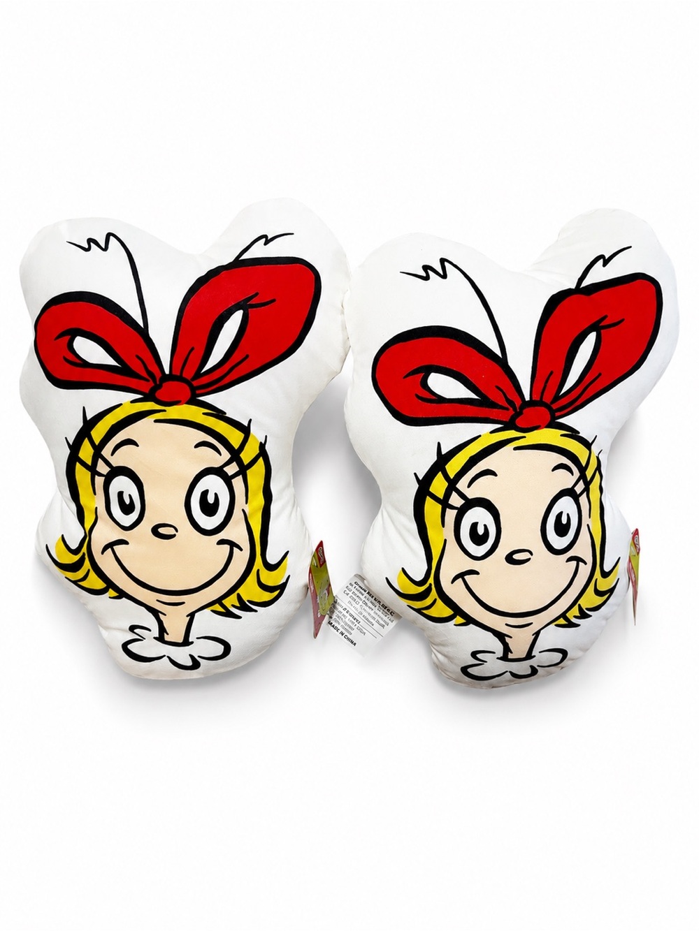 New with Tag! Dr. Seuss. Grinch. Set of 2 Cindy Lou Who decorative pillows.